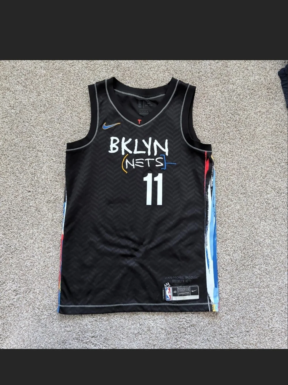 Kyrie Irving Brooklyn Nets #11 Black Nike Jersey